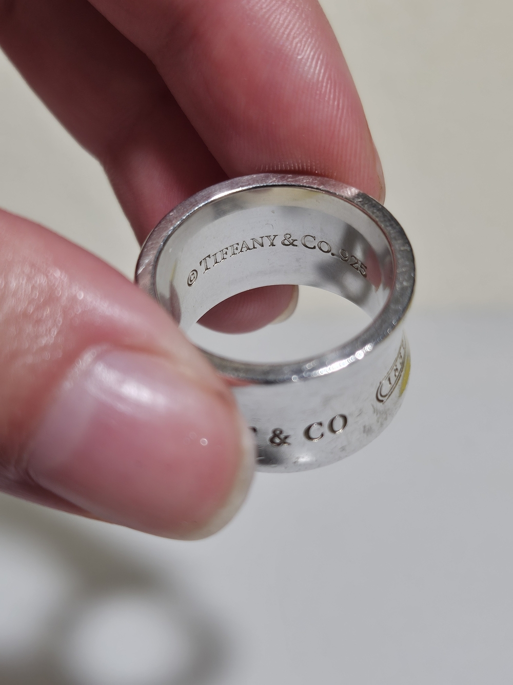 Tiffany & Co. Wide Silver Band Ring - Sterling Silver